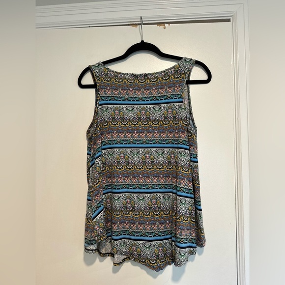 Epilogue Women’s XL Multicolor Paisley Sleeveless Flowy Stretch Tank Top. - Picture 2 of 8